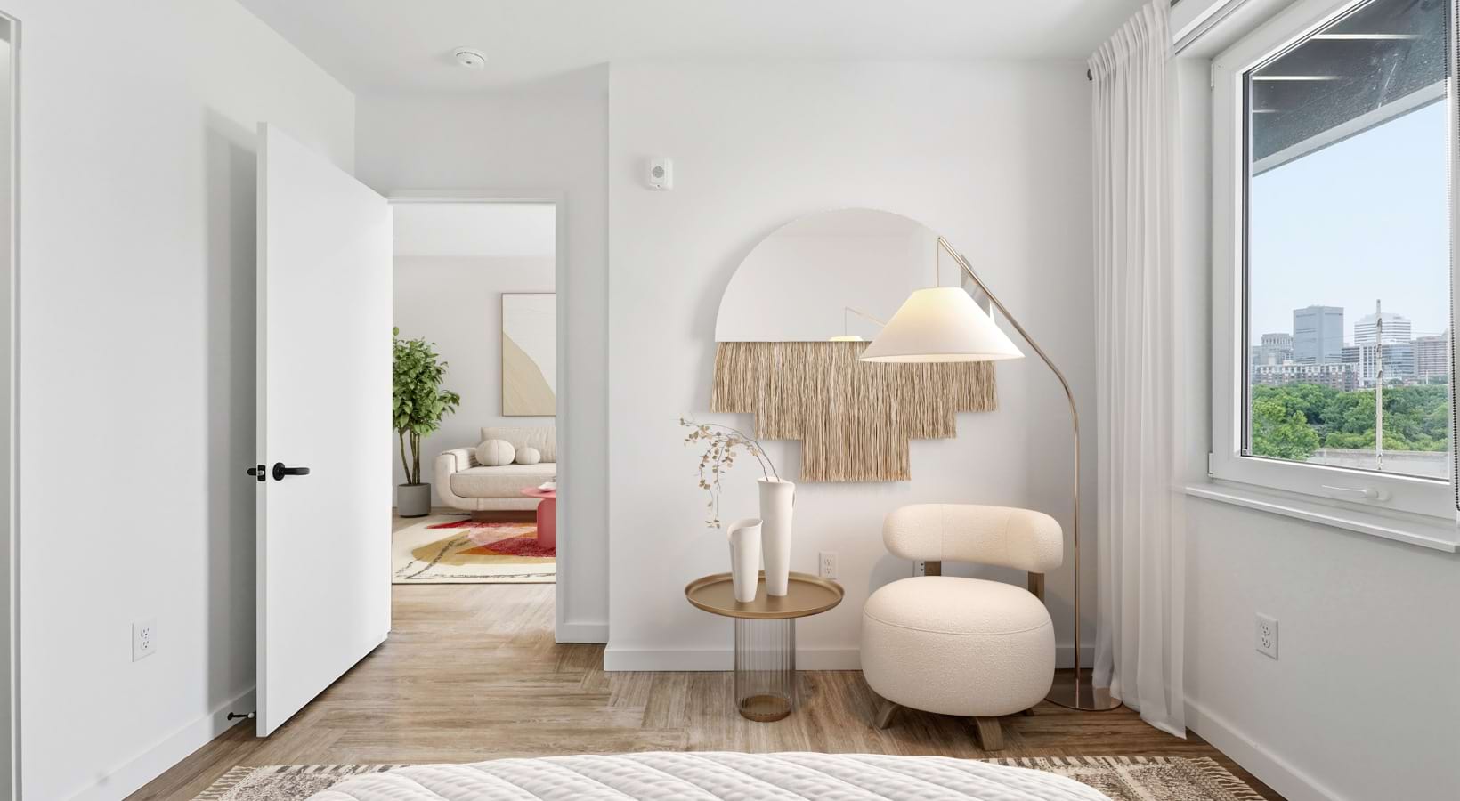 Bedroom and living room 