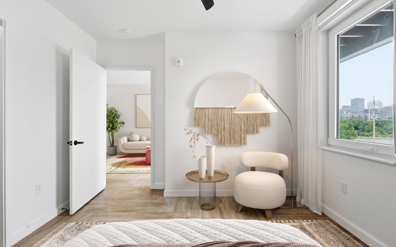 Bedroom and living room 
